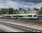 BLS - Triebzug RABe 525 009-7 abgestellt im Bahnhofsareal von Bern am 26.07.2022