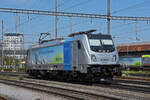 Lok 187 005-4 durchfährt solo den Bahnhof Pratteln.