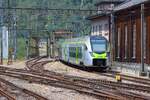 BLS Stadler  RABe 528 111 am 10.07.26 in Brig Bhf vom Bahnsteig aus fotografiert 