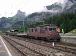 Sonnenhungrige wird die BLS Re 4/4 191 mit ihrem Autoverland am 01.07.2005 gen Sden durch den Ltschberg- und Simplontunnel nach Iselle bringen.