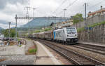 Railpool/BLS Cargo 187 003 mit dem Nespresso-Zug Chavornay - Avenches am 19.