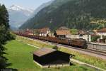 BLS 188 + 172 mit Güterzug am 02.07.2015 bei Airolo.