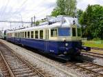 BLS Historic - Oldtimer Triebwagen BCFe 4/6 736 im Bahnhof Schwarzenburg am 30.05.2015