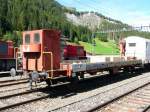 bls - Dienstwagen Xs 99 85 93 59 409-1 abgestellt im Bahnhof Kandersteg am 17.09.2012