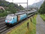 Re 460 mit Intercity nach Brig in Kandersteg - 6 augustus 2006