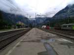 Blick auf den Bahnhof Kandersteg am 23.7.2015