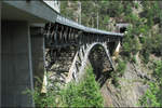 Beton und viel Stahl -    Das Bietschtalviadukt an der Lötschberg-Südrampe.