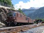 Re 4/4 188 und zwei weitere Re 4/4 am 12.7.05 in Lalden