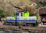 Diesel-Traktor der BLS Tm 235 093-2 am 10.11.2006 im Bahnhof Ausserberg.