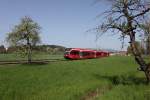 GTW der BLS verlsst soeben die Haltestelle Gutenburg zwischen Langenthal und Huttwil in Richtung Madiswil am 10.