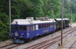 Regionalverkehr Mittelland (RM) ABe 526 290-2(ex SOB ABe 4/4 11) steht mit dem Tunnelkino am 02.06.11 in Gnsbrunnen.