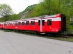 BLS - Ausrangierter Personenwagen 2 Kl. B 50 38 29-34 505-0 in Klus am 25.04.2015