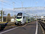 BLS - Triebzug RABe 515 005-7 bei der einfahrt in den Bahnhof von Ostermundigen am 01.01.2018