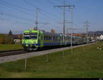 BLS - Regio nach Bern - Belp - Thun an der Spitze der Steuerwagen ABt  50 85 80-35 980 unterwegs bei Lyssach am 31.10.2020