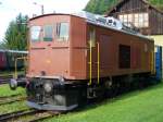 BLS -  Abgestellte Oldtimer E-Lok Ce 4/4 315 in Le Locle ..