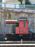 BLS - Oldtimer E-Rangierlok Te 2/2  12 im Bahnhof von Spiez am 13.09.2007