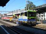 bls - Am 20.09.2007 ist der Tm 2/2 235 203-7 im Bahnhof von Thun als Bauzug unterwegs nach Spiez