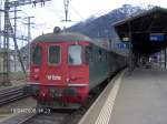 Dt 50 85 92-33 921 (noch mit SBB Nummer angeschrieben, aber an die BLS vermietet) mit BLS Sahlenweidli Pendel im Bahnhof Brig, 10.04.2008. Diese Zge verkehrten whrend der Fahrplanperiode 2008 ber die alte Ltschbergbergstrecke, da die Ltschberger zu spt geliefert wurden.