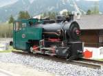 bls - Dampflok Nr.1  Simplon als Denkmal zum Bau des Ltschbergtunnel aufgestellt im Bahnhof Kandersteg ..