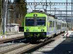 bls - S31 Regio nach Belp bei der einfahrt in den Bahnhof Zollikofen am 26.04.2012 ..