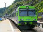 bls - Einfahrender Regio nach Laupen im Bahnhof Flamatt am 24.06.2012