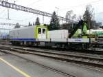 bls - Dienstwagen XTmas 99 85 92 59 517-2 abgestellt im Bahnhofsareal in Spiez am 23.03.2013 .. Standort des Fotografen auserhalb der Geleisanlage ..

