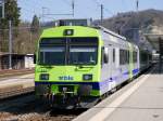 BLS - Regio von Burgdorf nach Solothurn an der Spitze der Triebwagen RBDe 4/4  566 241-6 beim verlassen des Bahnhof Burgdorf am 16.03.2014