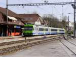 BLS - Bahnhof Kirchberg-Alchenflüh mit dem Regio nach Solothurn am 30.03.2014