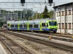 BLS - Triebzug RABe 525 025-3 unterwegs auf einer Dienstfahrt bei der einfahrt im Bahnhof Burgdorf am 10.08.2014