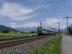 BLS - Nachschuss des Triebzuges RABe 535 101-0 bei Uttigen am 14.05.2015