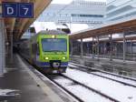 BLS - Triebzuge RABe 525 025-3 beim verlassen des Bahnhof Bern am 16.01.2016