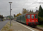 BLS: Regionalzug Büren an der Aare-Lyss mit dem Dt 933, ehemals SBB, in Büren an der Aare am 30. September 2007.
Foto: Walter Ruetsch