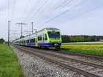 BLS - Triebzug RABe 525 026-1 zusammen mit dem RABe 525 022 unterwegs bei Lyssach am 30.04.2016