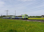 BLS - Regio nach Thun via Bern am Schluss der Steuerwagen ABt 50 85 80-35 972-9 unterwegs bei Lyssach am 30.04.2016