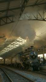 A 3/5 705 mit dem Dampfzug 33036 kurz vor der Abfahrt in Lausanne.