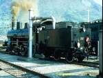 Lok B 3/4 1367(SLM 1916 im Depot Sargans in den 1980er Jahren  Der Wasserkran ist schon lange nicht mehr vorhanden.