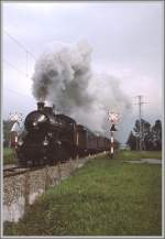 C 5/6 2676 mit Jubilumszug 75 Jahre SBB zwischen Altsttten SG und Oberriet. (Archiv 09/77)