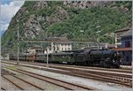 Die SBB C 5/6 2978 ist mit dem SRF  Schweiz aktuel am Gotthard  Extrazug in Bodio eingetroffen.
28. Juli 2016