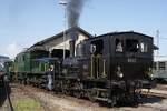 Bahnpark Brugg, SBB Historic: E 3/3 8512 (SLM, Nr. 2135, 1911) + Be 6/8 II 13254 + E 2/2 (Feldschl�sschen Getr�nke AG), Rangierfahrt gegen Ende der Veranstaltung, Brugg, 24. Mai 2026 (Bahnpark Brugg,  Tage der offenen Tore , 23./24. Mai 2026). 