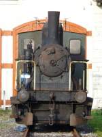 Frontansicht der Abgestellte Dampflok Nr.