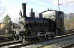 Dampf Bahn Bern mit der Loknummer 853 beim rangierbetrieb in Laupen.