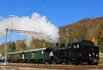 Eb 3/5 5810  Habersack  der Dampfbahn Bern am 15. Oktober 2017 im Bahnhof Bauma.