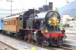 Museumslokomotive Eb 3/5 9 am Dampflocktreffen in Untervaz (2006).
Erbauer: Maffei 1910 / 1435mm / 735kW / 75.1t / 75kmh
UIC Bezeichnung: Eb 006 009
