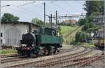 Nachdem der OeBB Extrazug zum traditionellen Gotthelf M�rit Sumiswald Gr�nen erreicht hat, rangiert die OeBB die Mallet Dampflok Ed 2 2/2 196 und ich kann sie (endlich) von  vorne  fotografieren. 

14. Juni 2025