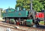 Die 117 Jahre alte Ed 2x2/2 No. 196 Mallet der Schweizerischen Centralbahn SCB. Gesehen beim Jubilum 150 Jahre Waldshut–Turgi im Bereich des Depot Koblenz am 23. August 2009. Man beachte auch die Kuppelstange zur pufferlosen Ec 2/5