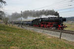 Gemütlicher Sonntagsausflug vom 13. März 2022 mit der Dampflok 01 202 PACIFIC bei Zollikofen.
Foto: Walter Ruetsch