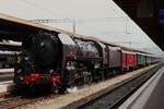 141.R.568 +  Swiss Classic Train  + Re 4/4 II 11161, Durchfahrt, Biel, 28.