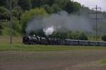Grosse franz�sische Dampflokomotiven in Doppeltraktion sind nur selten zu sehen. Hier am 17.05.2026 als Sonderzug auf der Strecke zwischen L�ssingen und Solothurn.