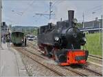 Die Saison ist eröffnet! Farblich aufgefrischt dampft die SEG G 2x 2/2 105 (Baujahr 1918) der Blonay-Chamby Bahn in Blonay, um den ersten Dampfzug der Saison 2024 nach Chaulin zu bespannen.