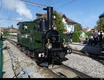 BC / LEB - Dampflok G 3/3  5 zu Besuch bei der LEB bei Rangierfahrt im Bhf.